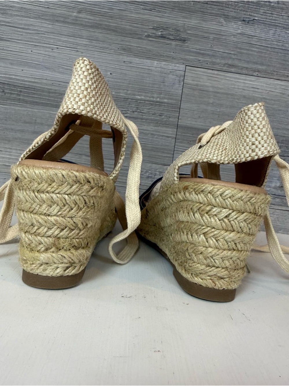 Journee Collection Monte Wedge Heel Espadrille Sandals - Blue - Size 5.5 - Picture 3 of 7